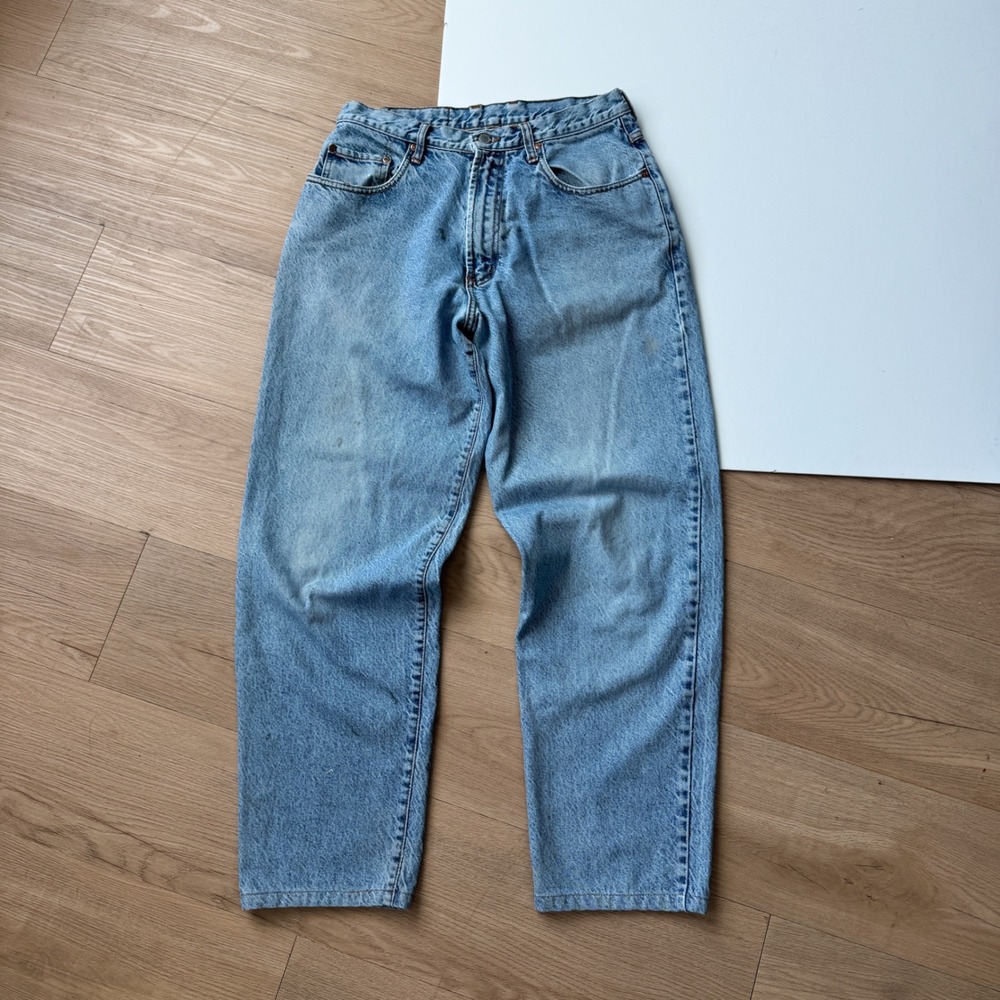 Y2K Lucky Brand Dungarees Vintage High Rise Relaxed Straight Jeans Light Wash 32